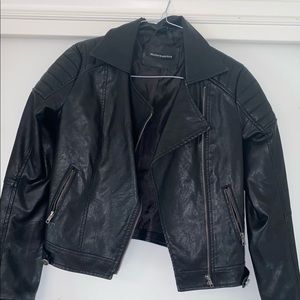 faux leather jacket